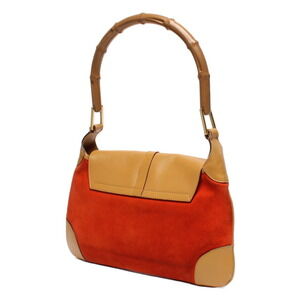 Gucci Bag Top Shoulder Bamboo Handle Handbag Leather